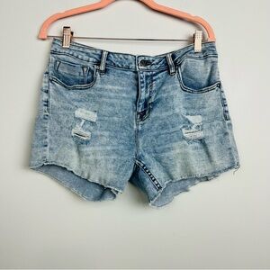 Vigoss Light Blue Distressed Jean Shorts Size 30